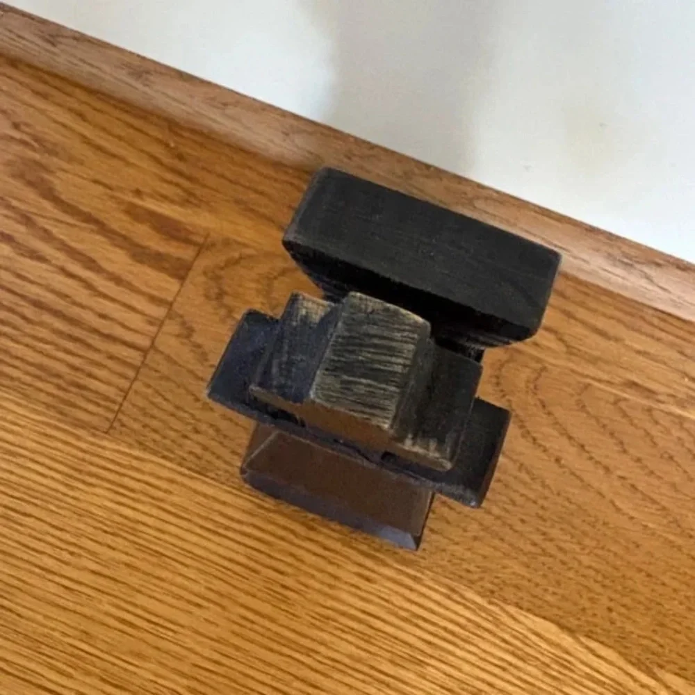 eyeglass holder Black wooden tower stand